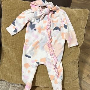 Carter's Pink and Gray Kids One Piece Footie